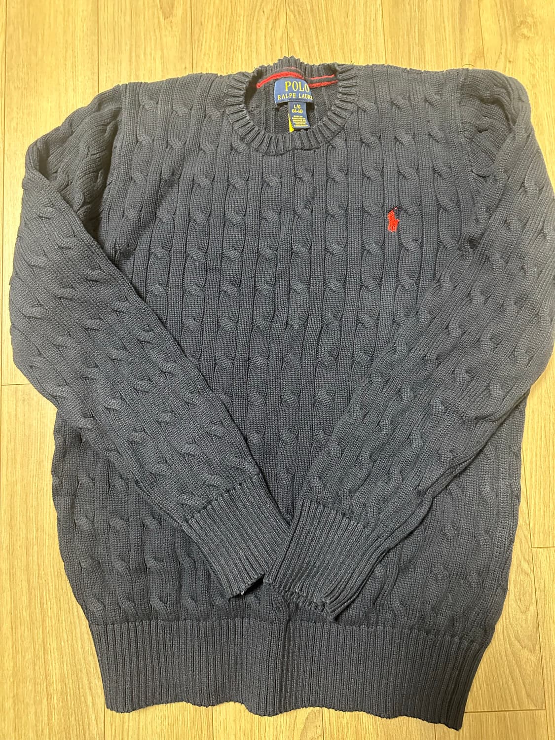 폴로 랄프로렌 라운드넥 꽈배기니트 상품이미지1