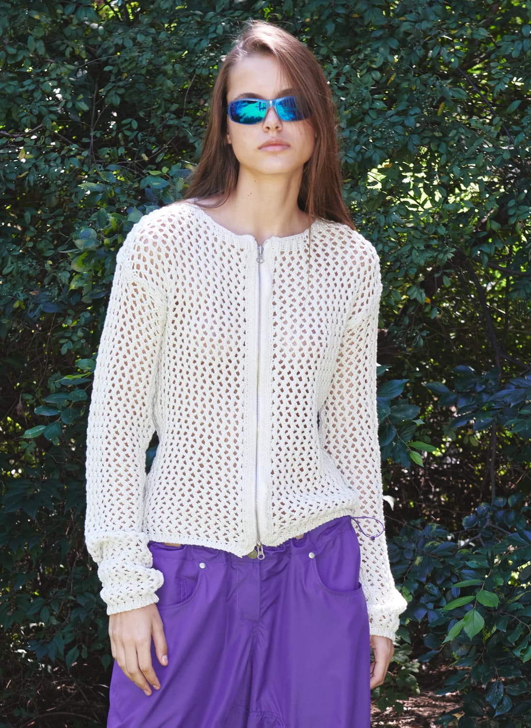 Open yy 크로셰 집업 상품이미지1