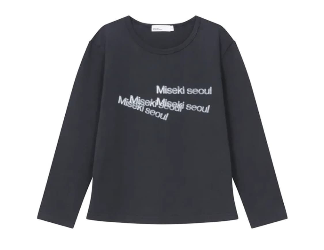 미세키서울 Dust logo long sleeves CHARCOAL 상품이미지1