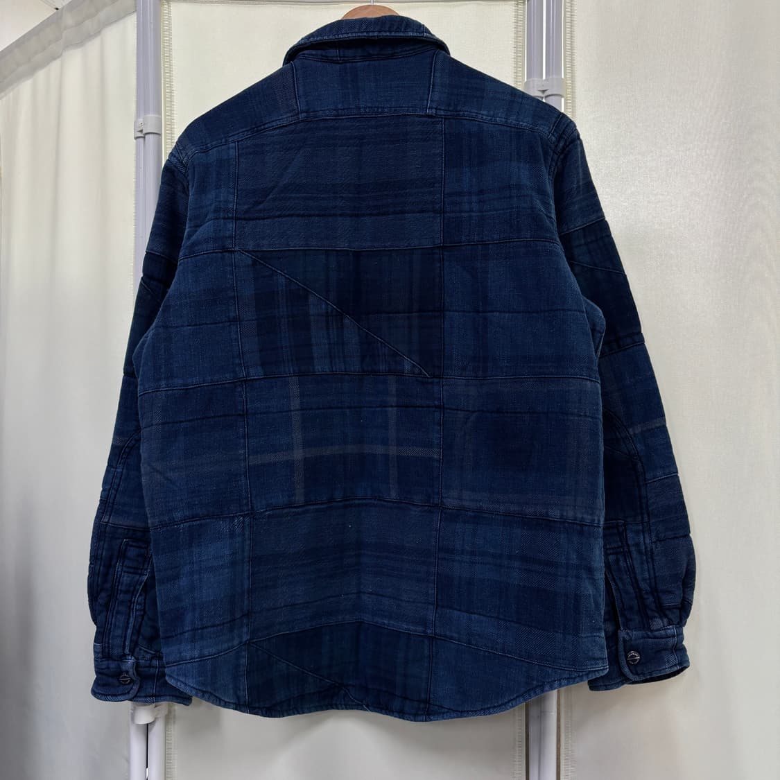 폴로 인디고 패치워크 셔츠 자켓 상품이미지5