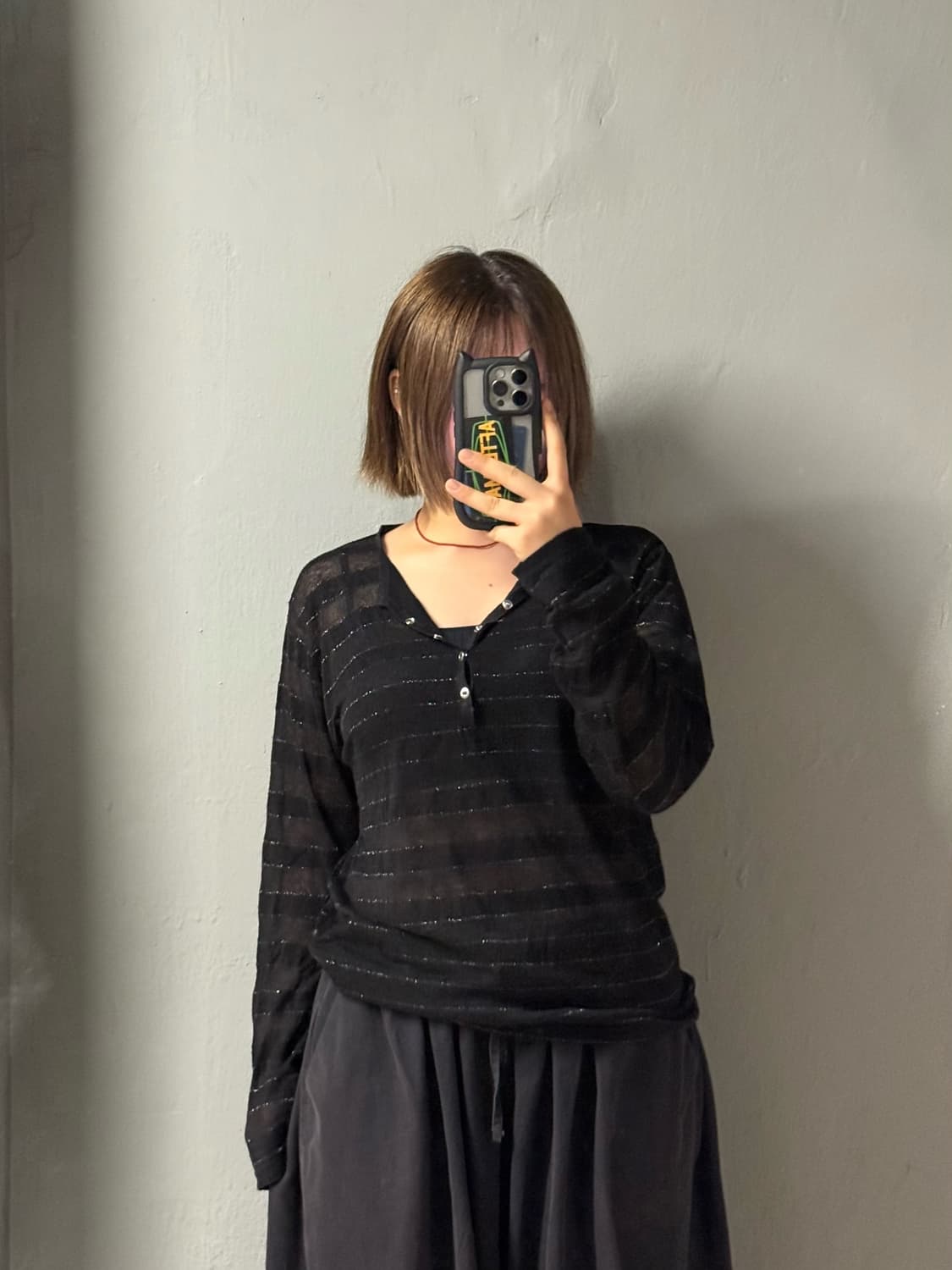 glitter stripe see-through long sleeve 상품이미지2