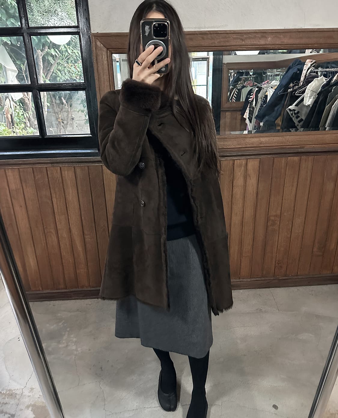 SPICK AND SPAN NOBLE brown suede coat 상품이미지3