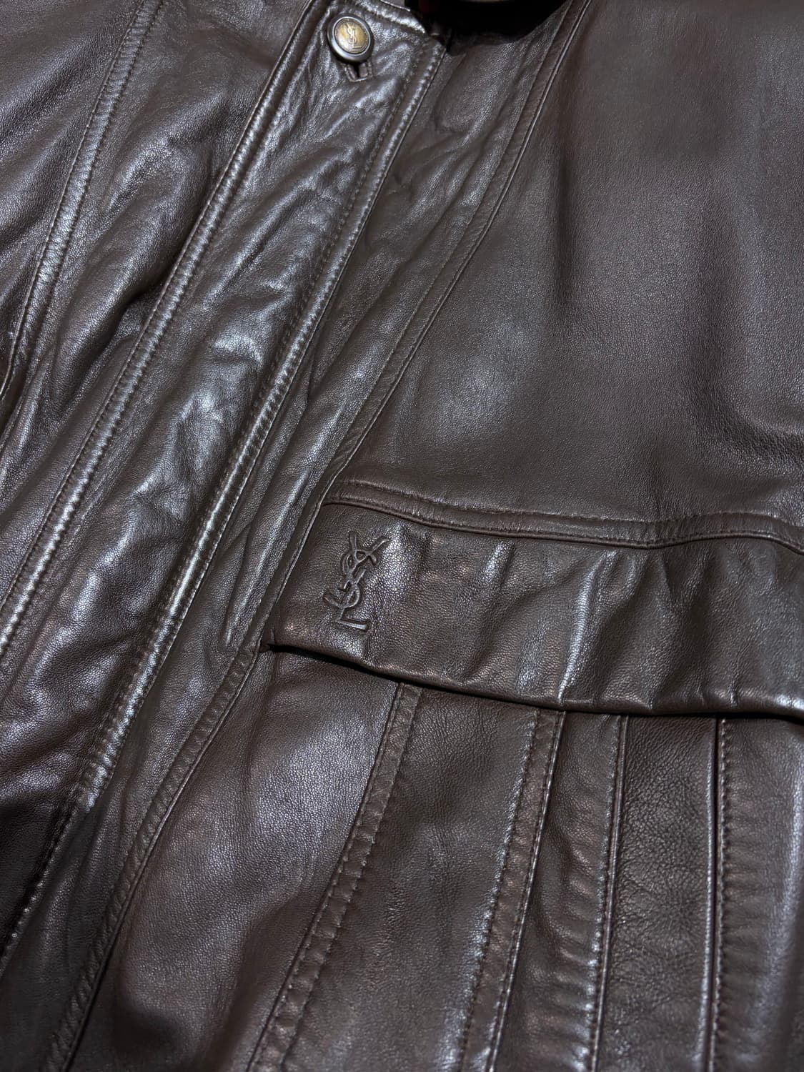 90s 입생로랑 양가죽 봄버자켓 상품이미지2