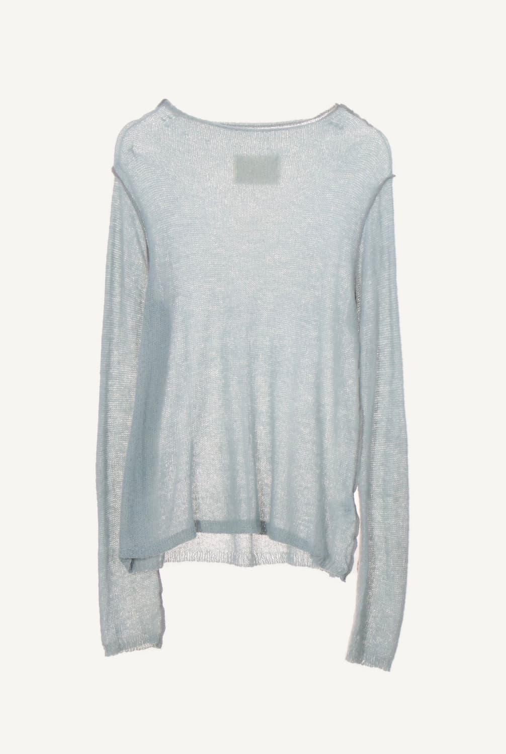 마뗑킴 스티치 모헤어 슬림 탑 니트 스카이블루 상품이미지1