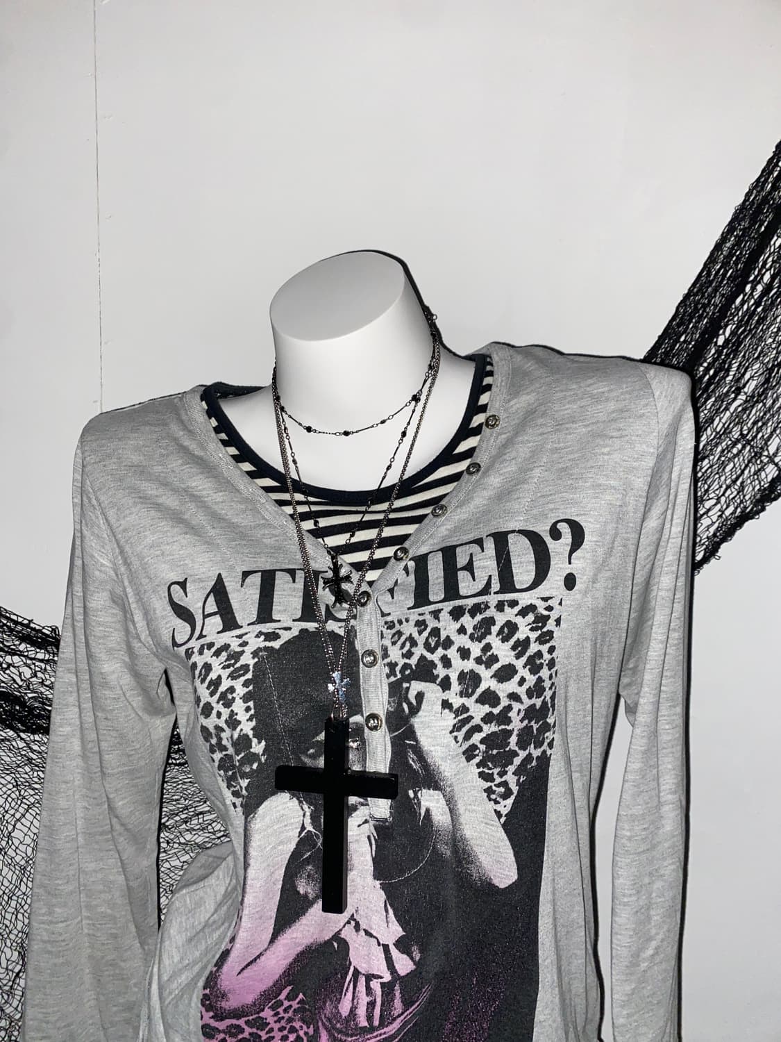 갸루 펑투케 스트라이프 롱슬리브 ໒꒱ 상품이미지3