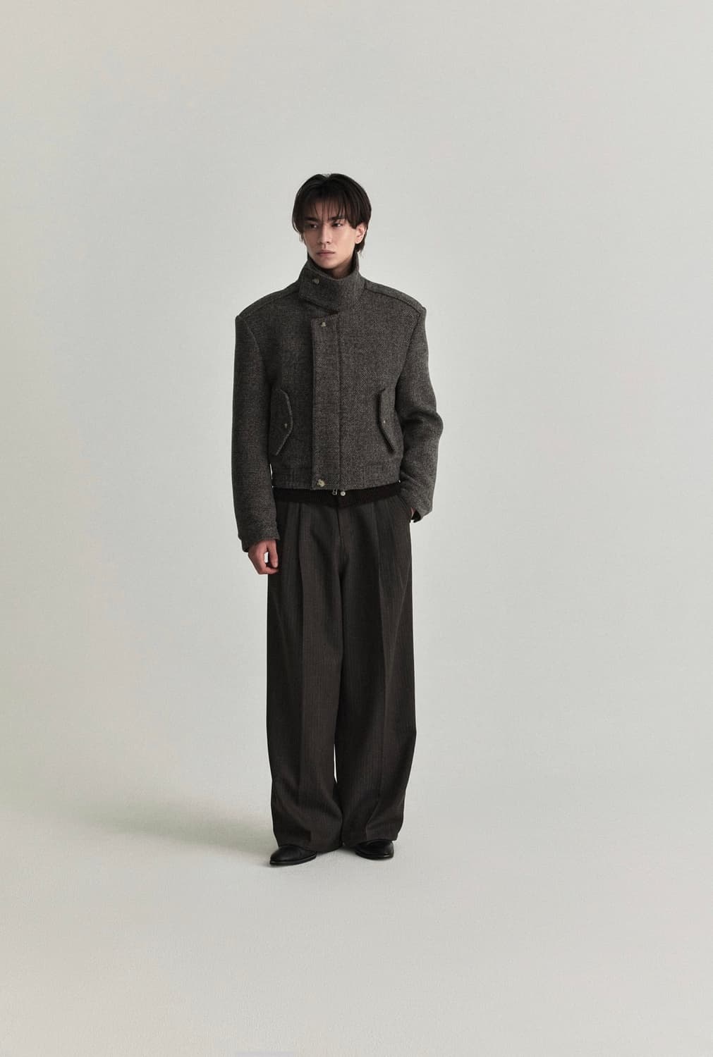 waviness high neck collar jacket  상품이미지2