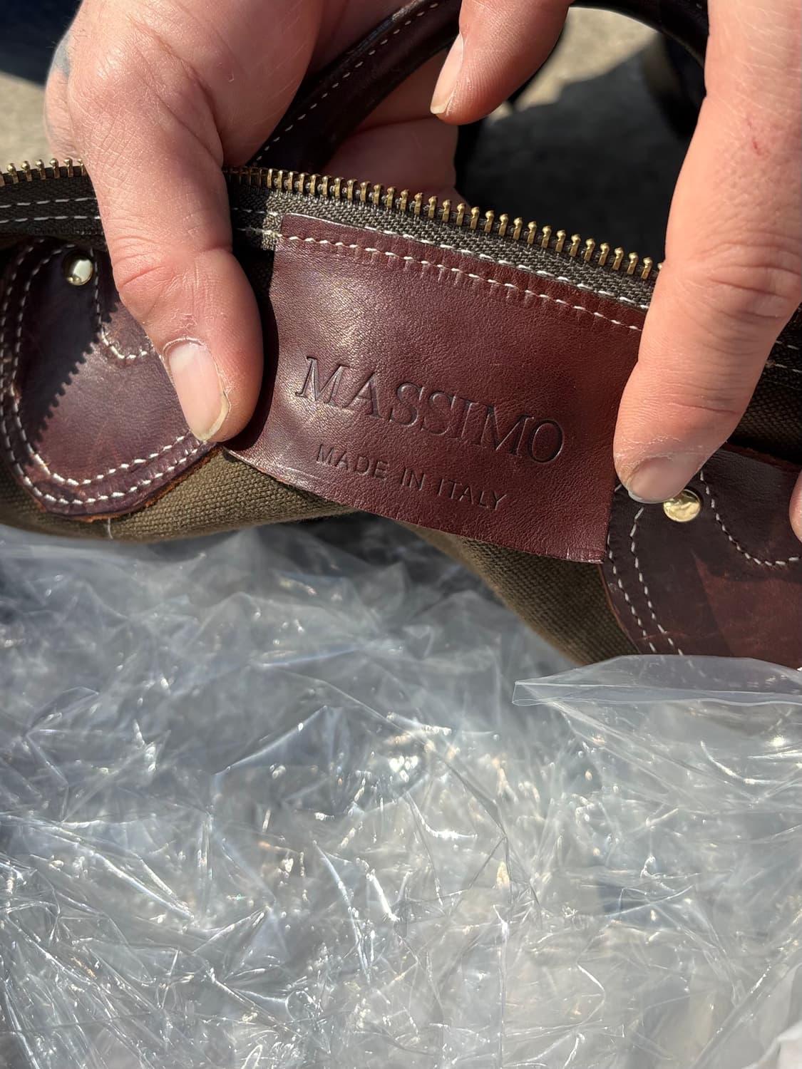 Massimo 이태리 캔버스 카키 더플백 투웨이백 (엘엘빈st) 상품이미지5