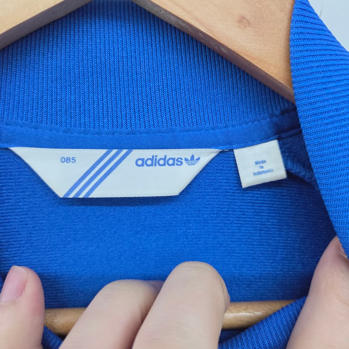 아디다스 블루 져지 트랙탑 여성m 상품이미지5