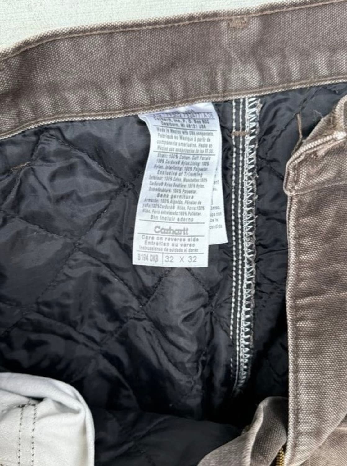 칼하트 b194 퀄티드 더블니 상품이미지6