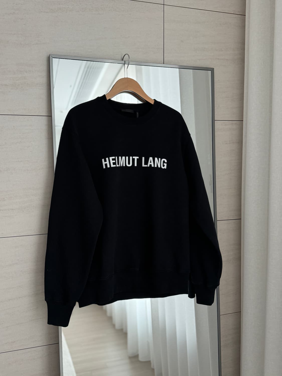 🖤 헬무트랭(Helmut Lang) 블랙 크루넥 맨투맨 상품이미지2
