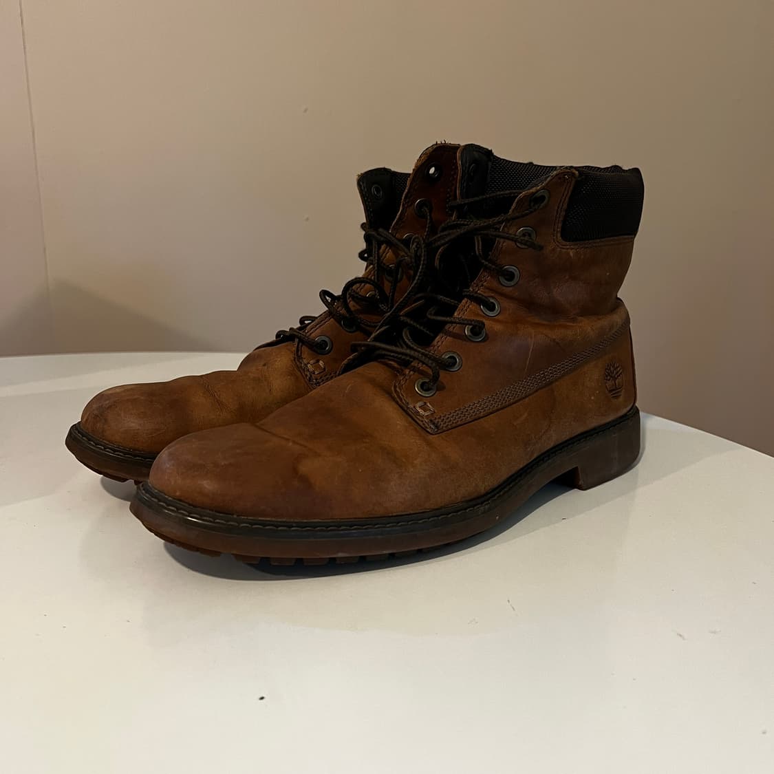 팀버랜드 6인치 브라운 가죽 부츠 상품이미지1