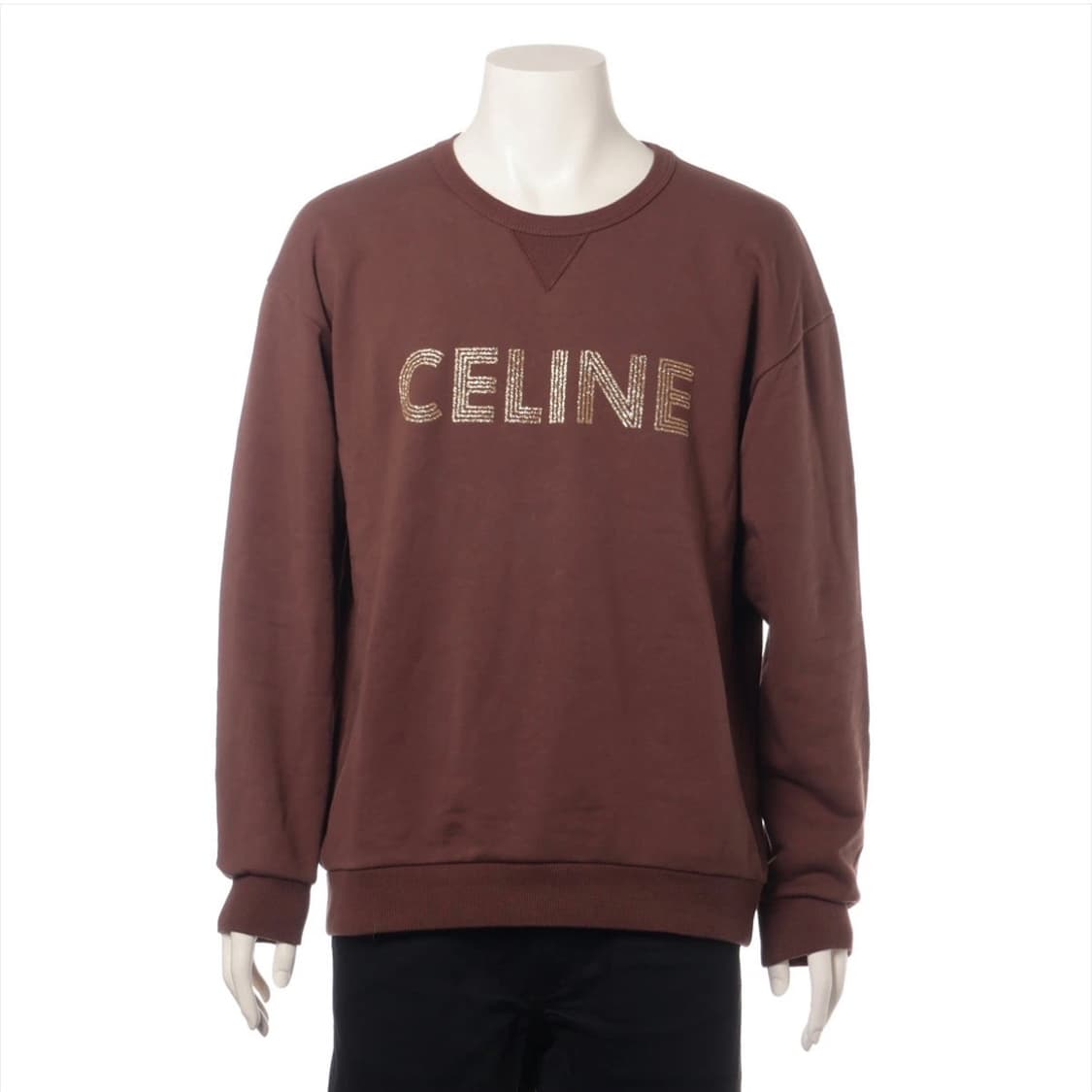 [S+급/L] 셀린느 글리터 로고 맨투맨 브라운 상품이미지7