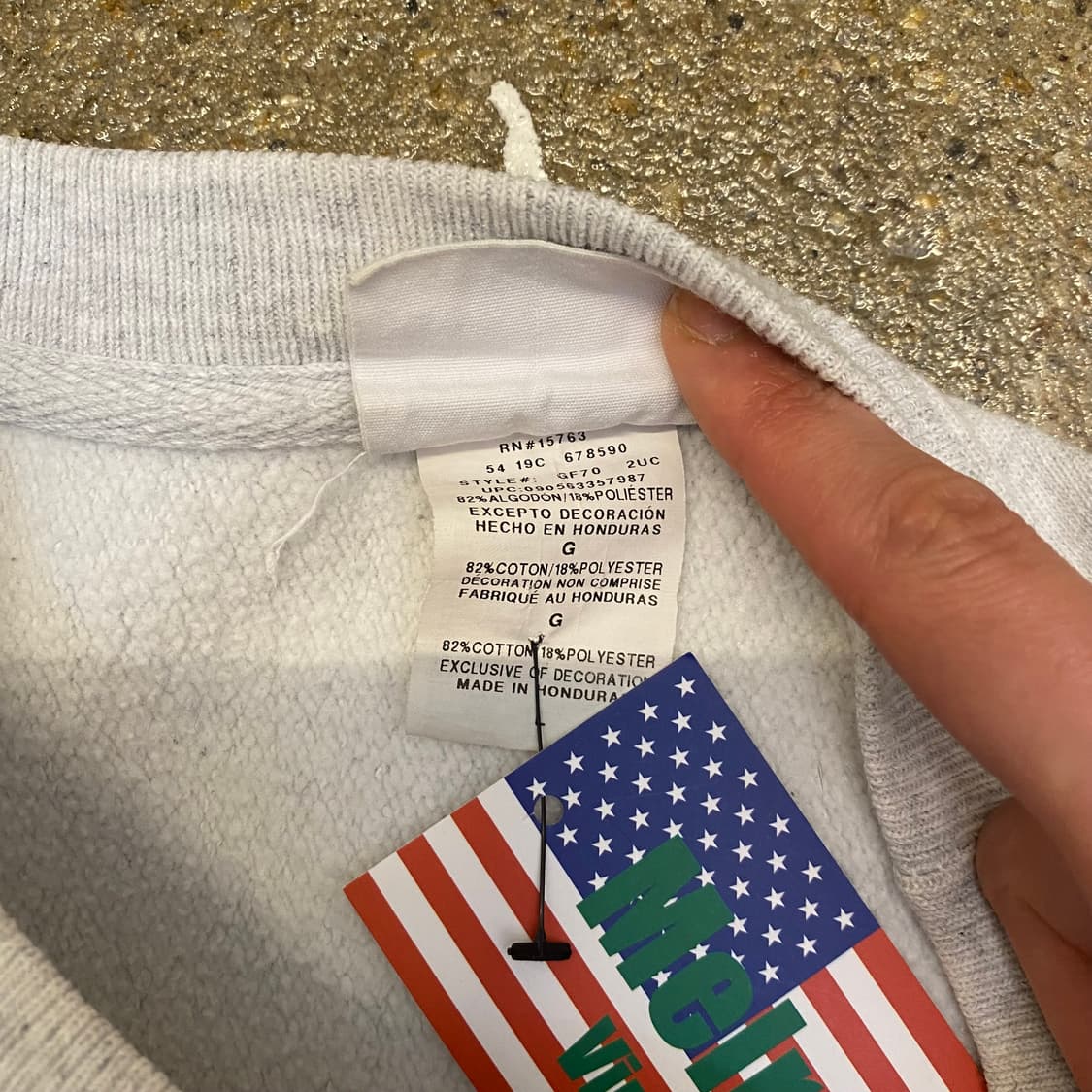 USA 미국 빈티지 리버스위브 챔피온 크롭 맨투맨 회색 상품이미지4