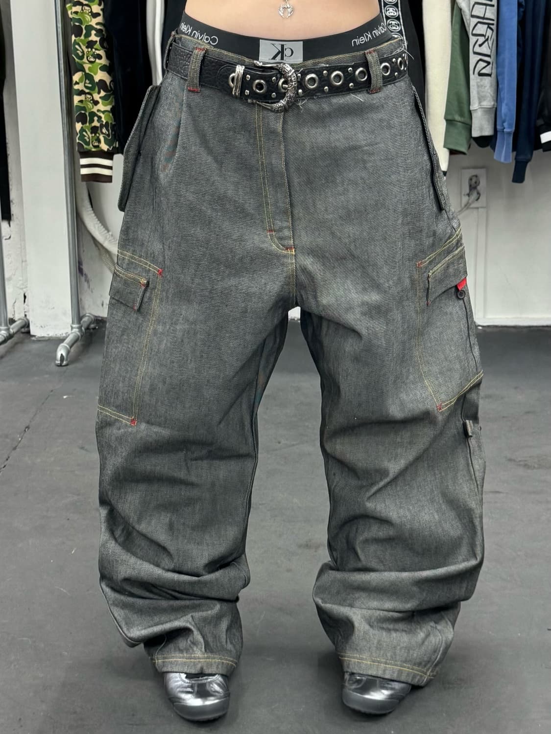 VTG 메탈릭 오버핏 카고팬츠 상품이미지3