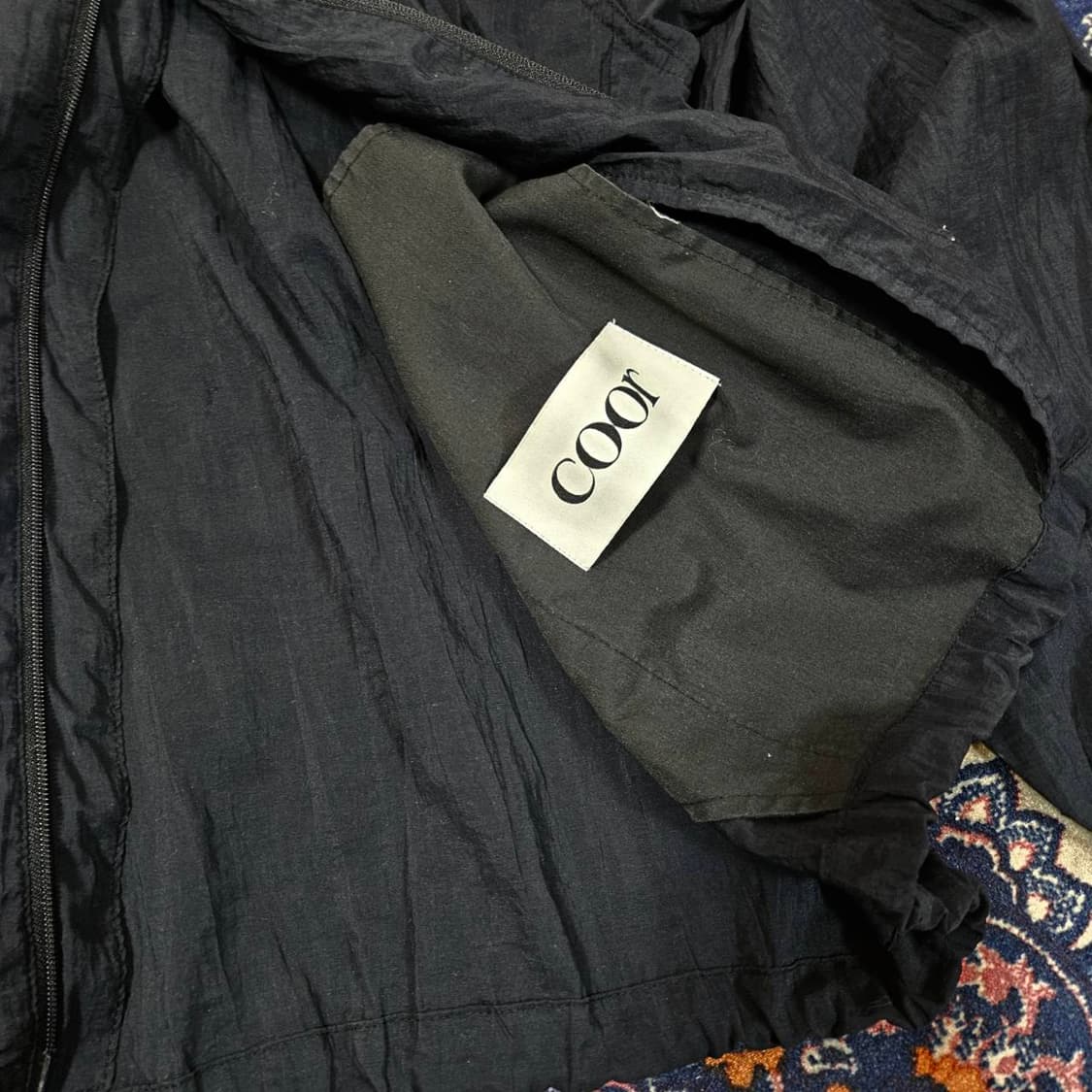 쿠어(COOR) 스트링 후드 투웨이 집업 바람막이 자켓 상품이미지6