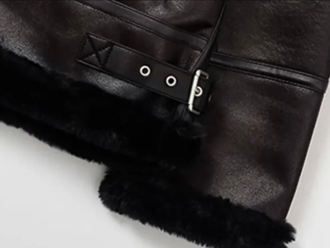 레프트 서울 에비에이터 B-3 무스탕 (블랙) 상품이미지3