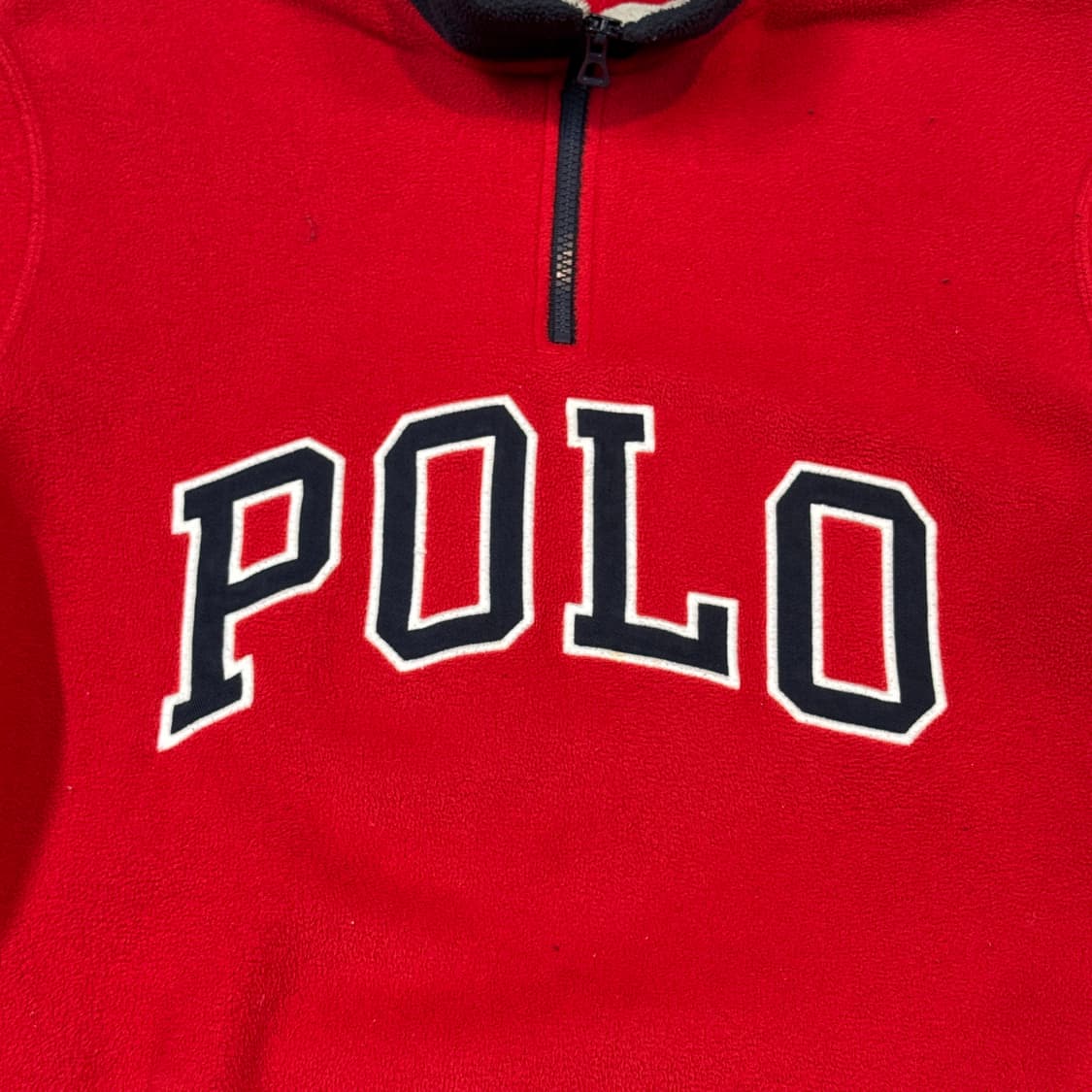 M) 폴로 랄프로렌 스펠로고 플리스 후리스 반집업 상품이미지4