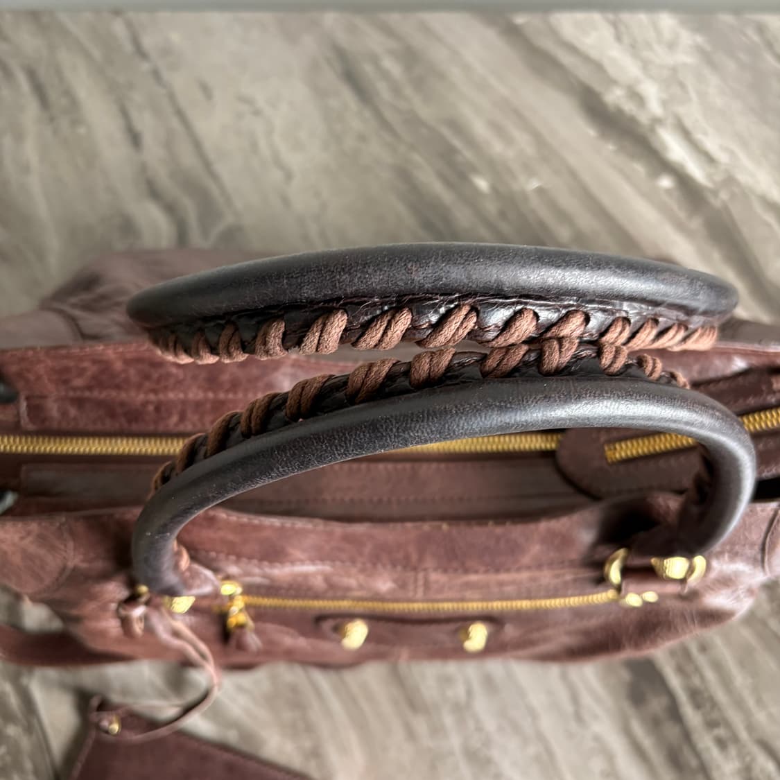 발렌시아가 시티 모터백 브라운 상품이미지3