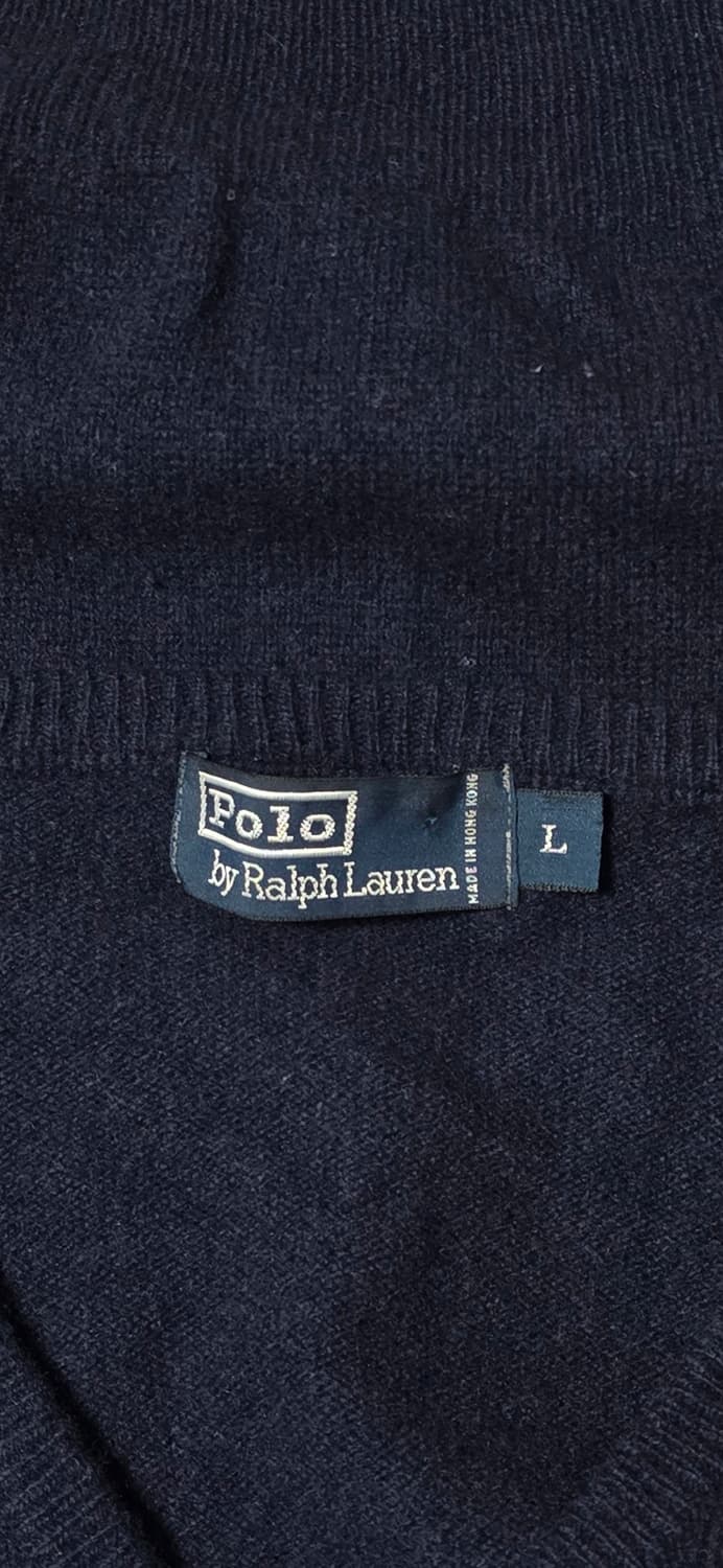 폴로 랄프로렌 램스울 V넥 니트 네이비 L 상품이미지3