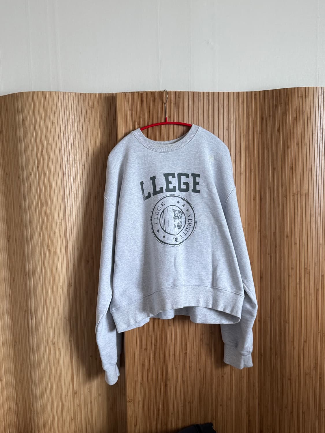 렉토 LLEGE 로고 맨투맨 (그레이, OS) 상품이미지6