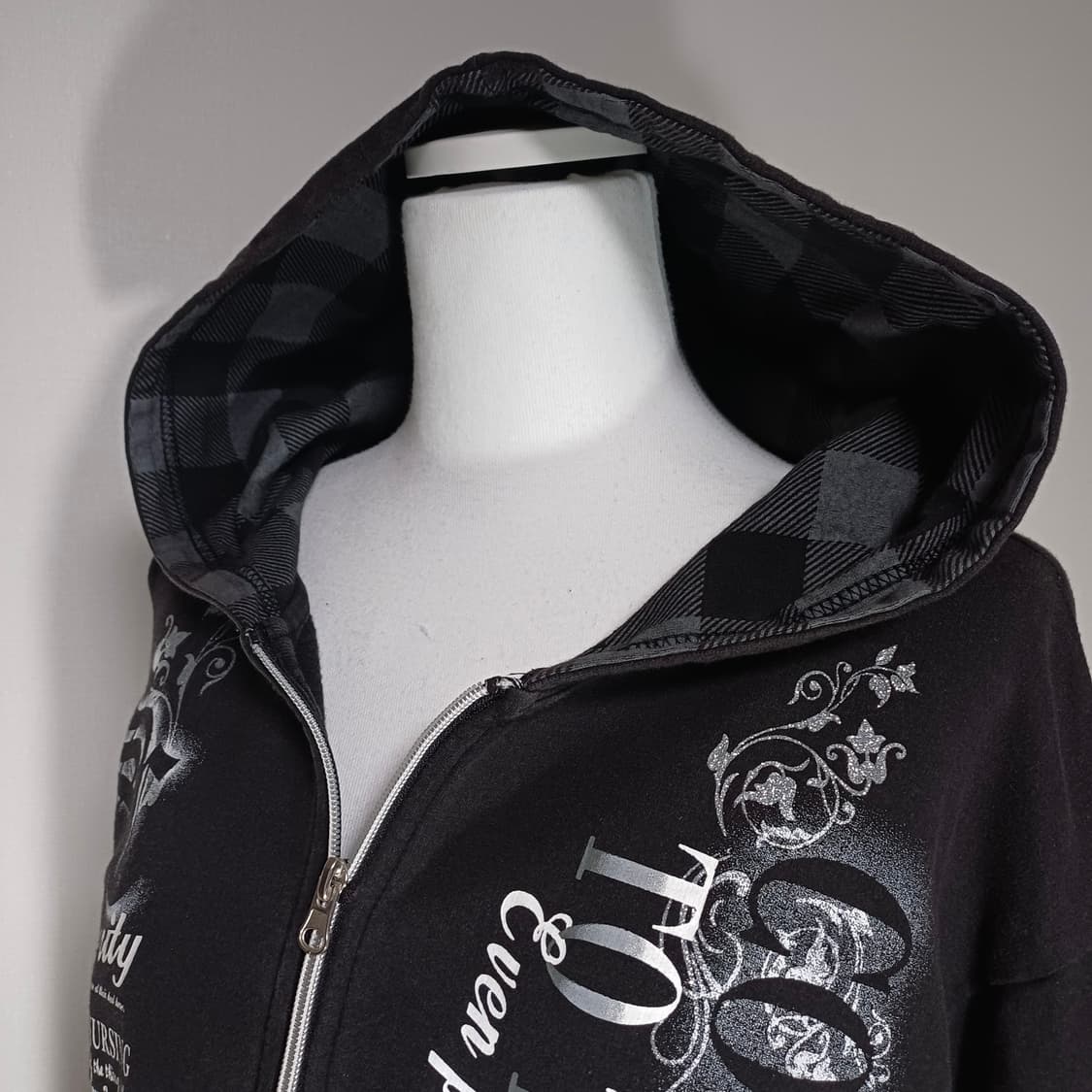 Collins 고스펑크 프린팅 후드집업 y2k 상품이미지4