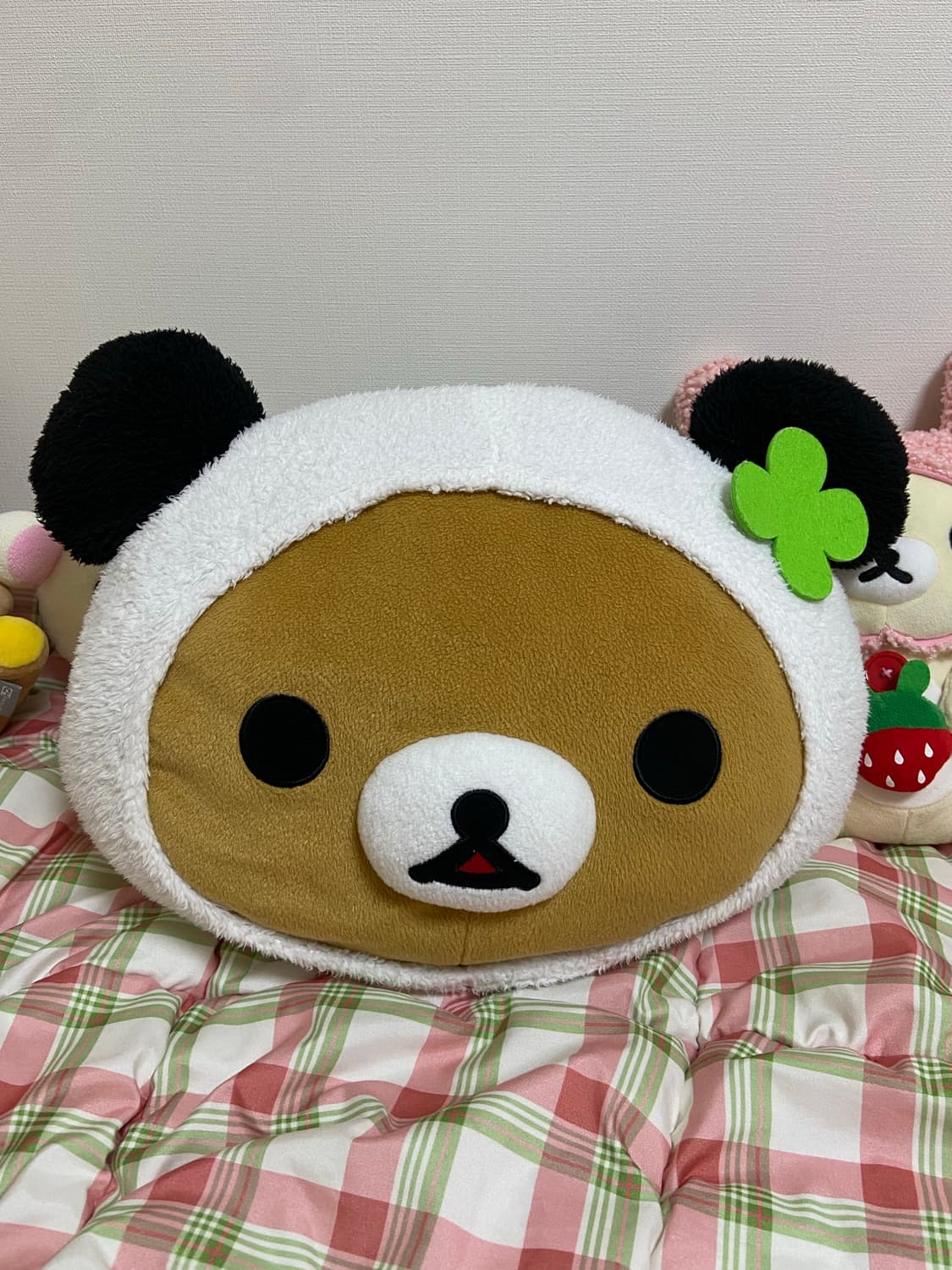 고전 리락쿠마 판다 얼굴 대형인형 쿠션 상품이미지2