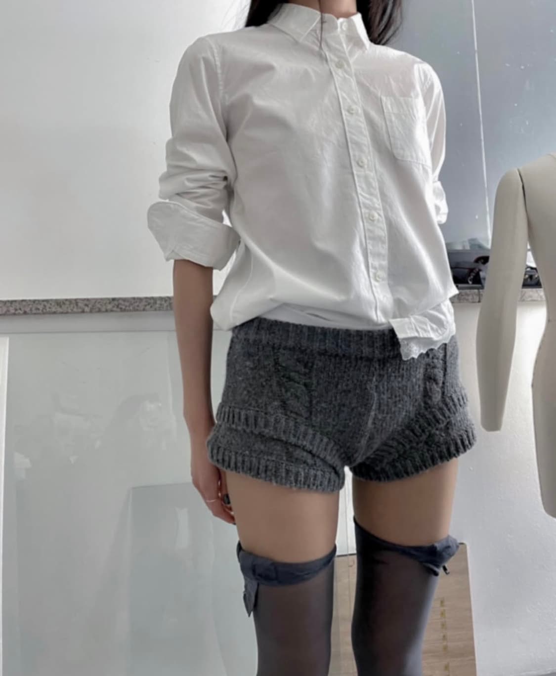 울리카 쇼츠 차콜 s 상품이미지1