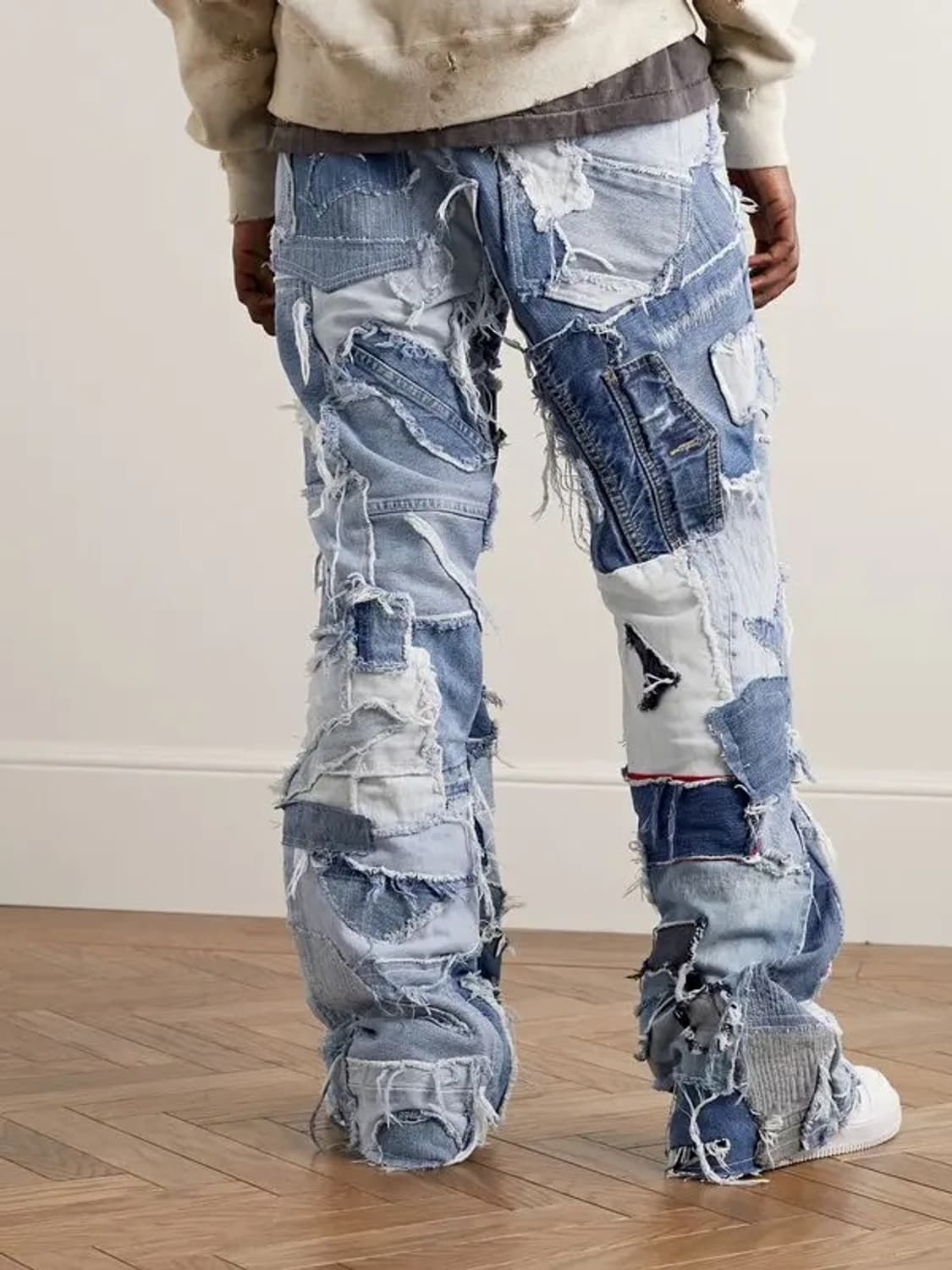 (정품/새상품) 갤러리 디파트먼트 남성 패치워크 디스트레스드 데님 팬츠 상품이미지7