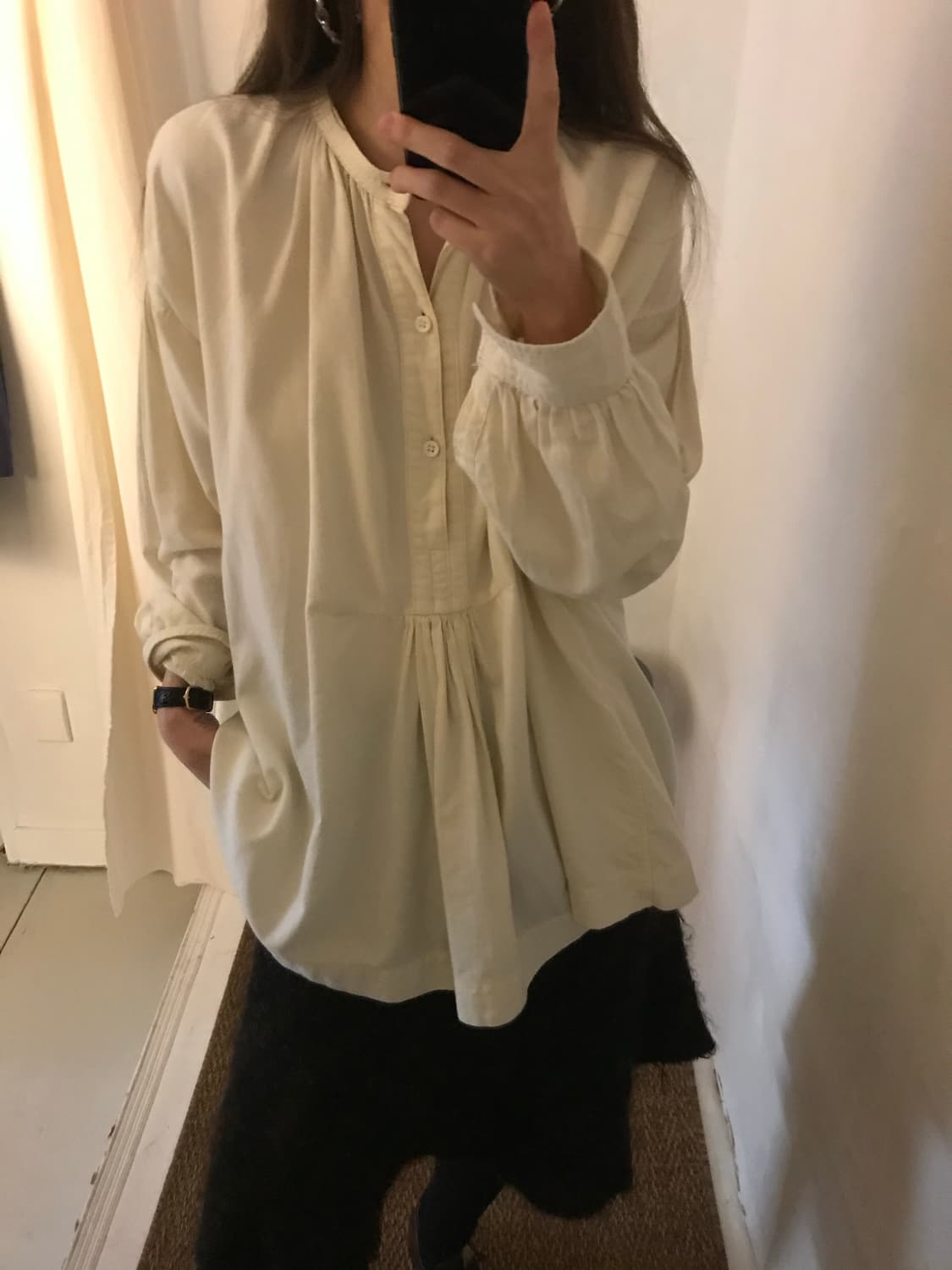 henley neck blouse 상품이미지8