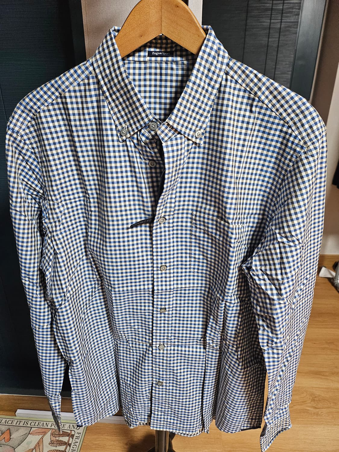 제냐 Zegna Sport 체크 셔츠 XL 상품이미지1