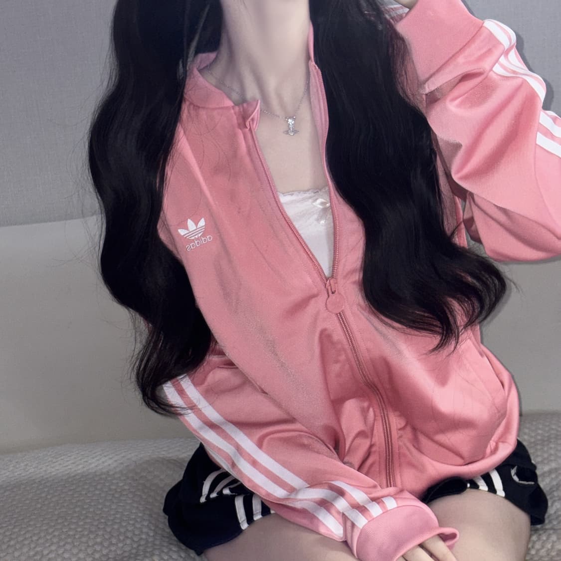 아디다스 핑크 슈퍼스타 sst 아방 오버핏 트랙탑 져지 XL 상품이미지2
