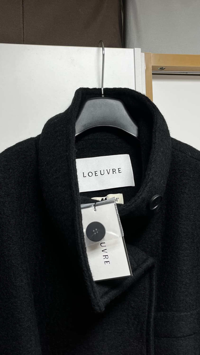 루에브르 하이넥 롱코트 블랙 S 상품이미지2
