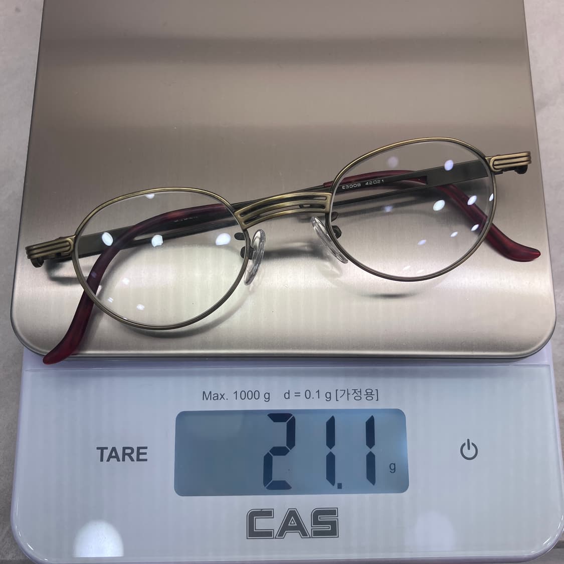 D14 NO BRAND 빈티지 앤틱 골드 라운드 메탈테 안경 상품이미지8