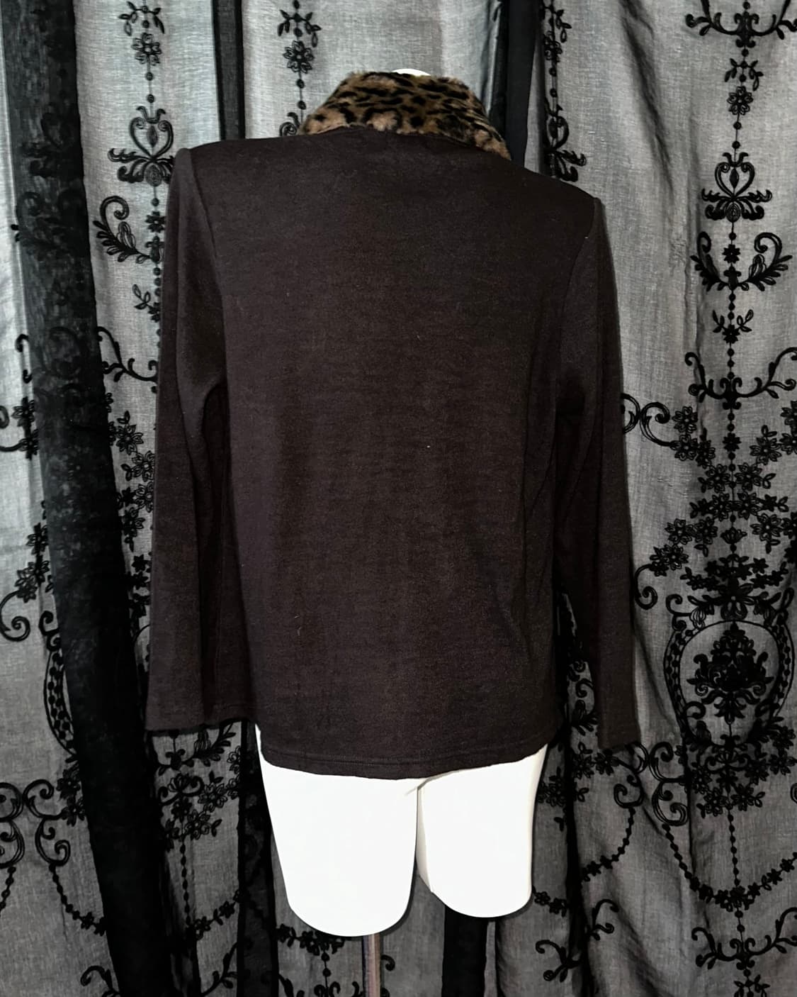 Leopard Neck Collar Cardigan 상품이미지4