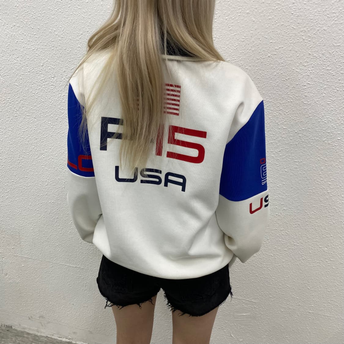 폴로 랄프로렌 usa 멀티컬러 배색 화이트 집업 M 상품이미지2