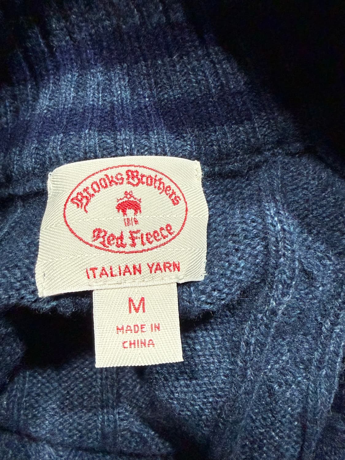 Brooks Brothers 브룩스 브라더스 케이블 반집업 니트 상품이미지3