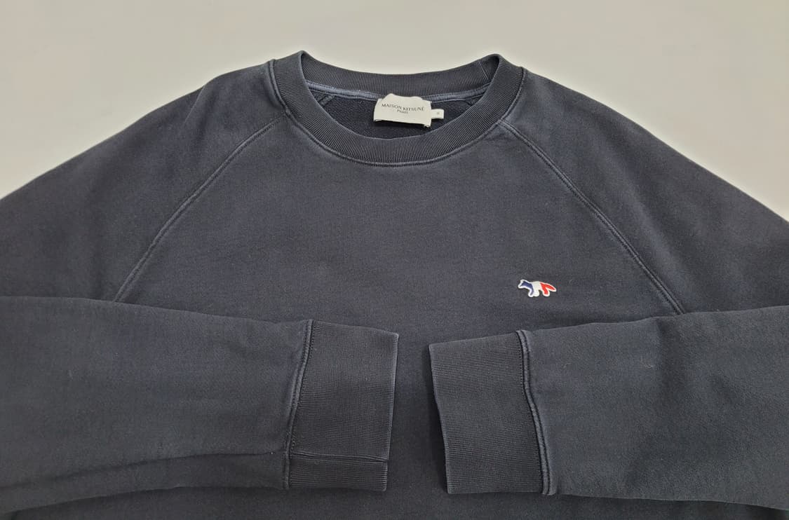 메종키츠네 트리컬러 폭스 패치 스웻셔츠 맨투맨 / 남 XL 블랙
 상품이미지4
