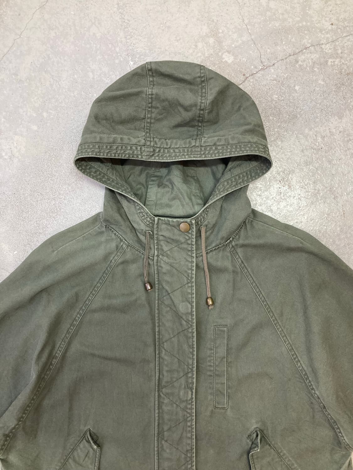khaki batwing hooded utility jacket 상품이미지4