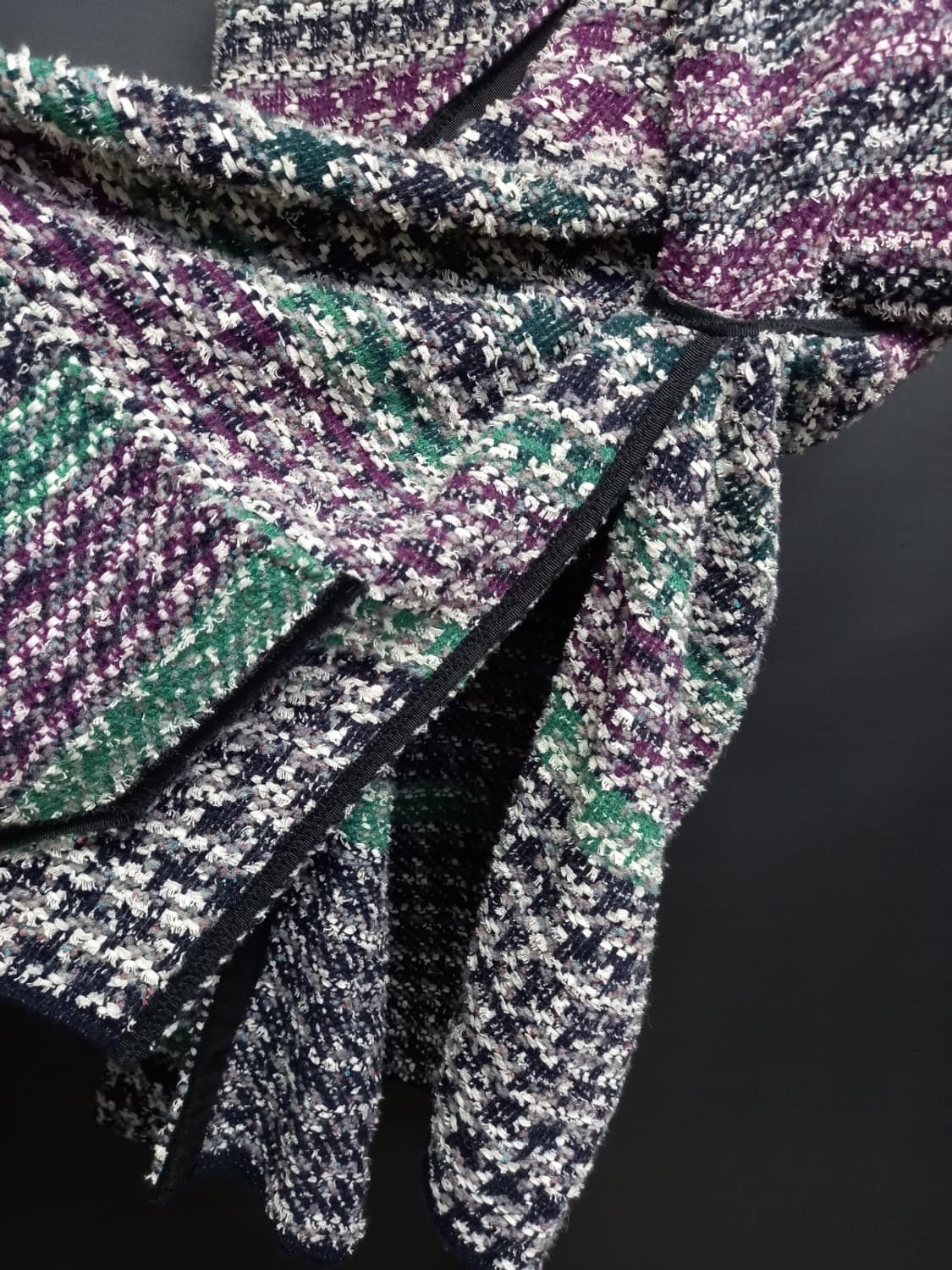 시스템 춘추 얇은트위드 가디건 F 44-77 상품이미지8