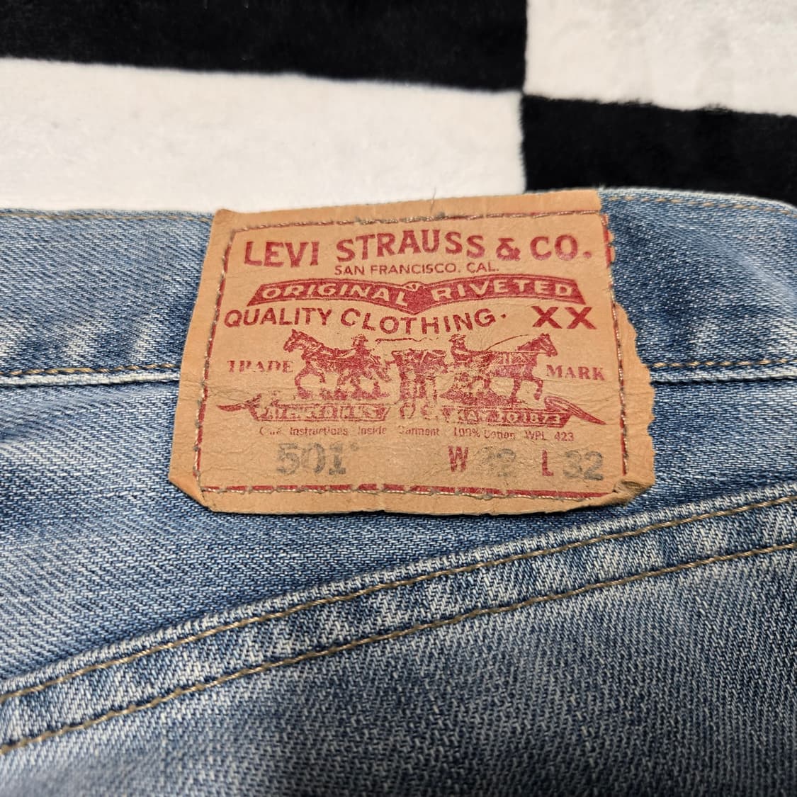 32x32 리바이스 501 연청 오리지널 멕시코산  상품이미지4