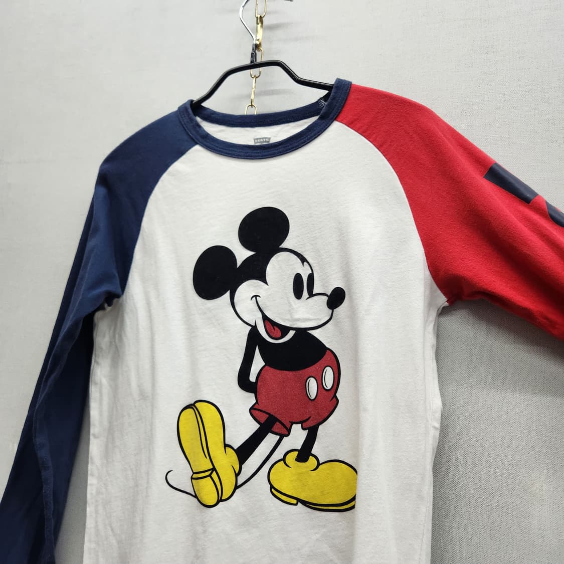 리바이스x디즈니 미키마우스 프린팅 배색 롱슬리브S 상품이미지3