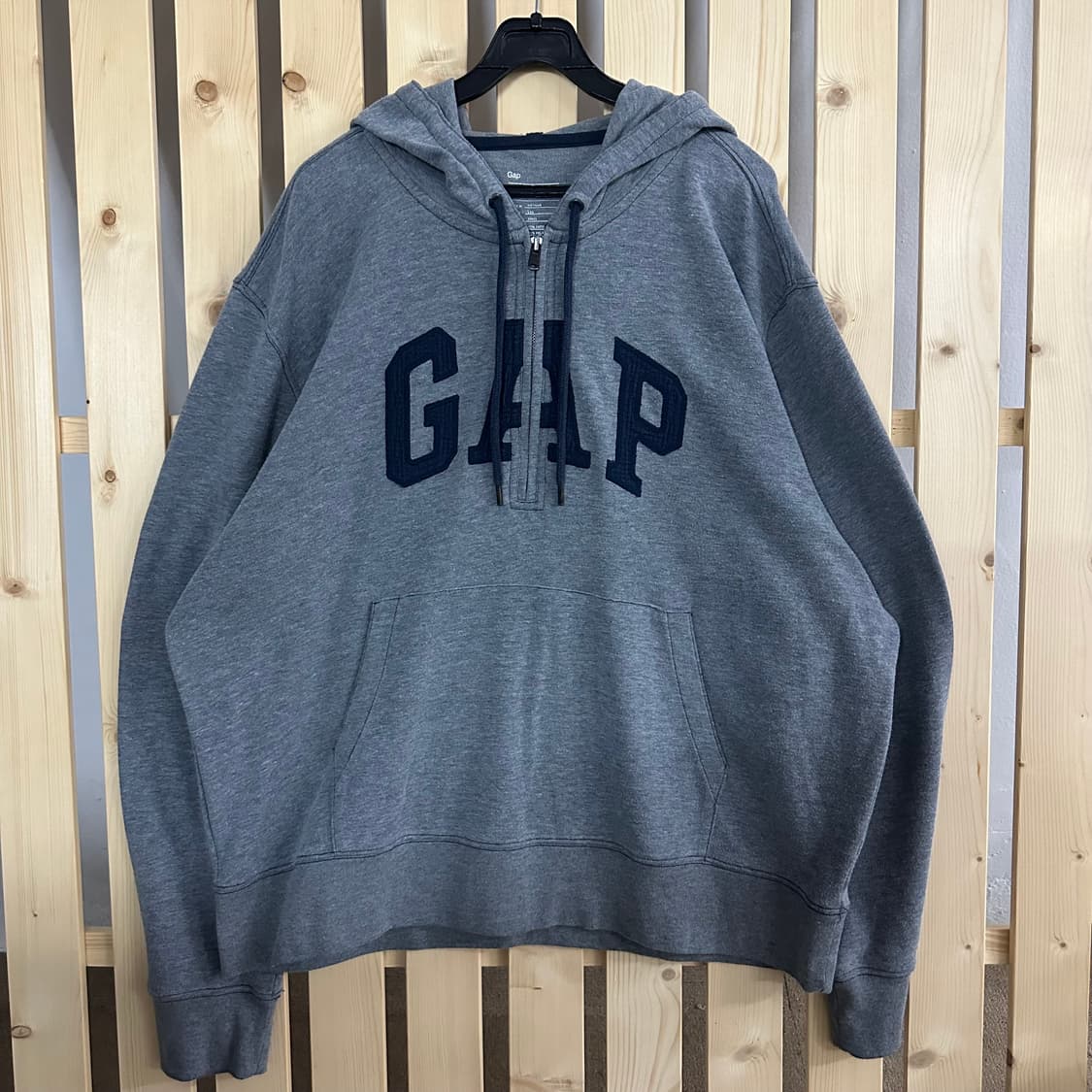 (2XL) GAP 갭 차콜 반집업 후드티 상품이미지1