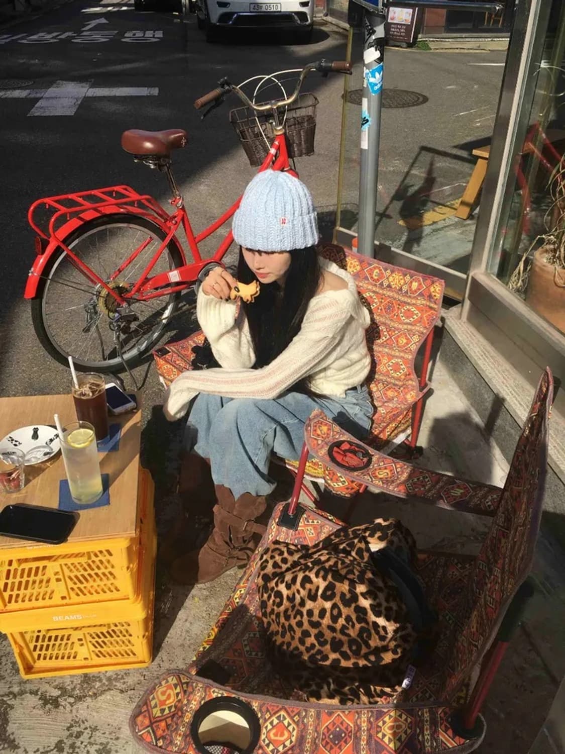 새상품) 후드 랩 펀칭 여리 니트 상품이미지9