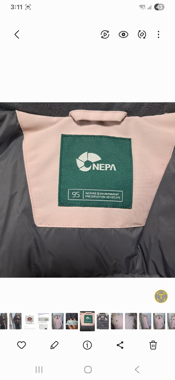 네파 핑크 구스 패딩 다운  95(약55~66) 상품이미지7