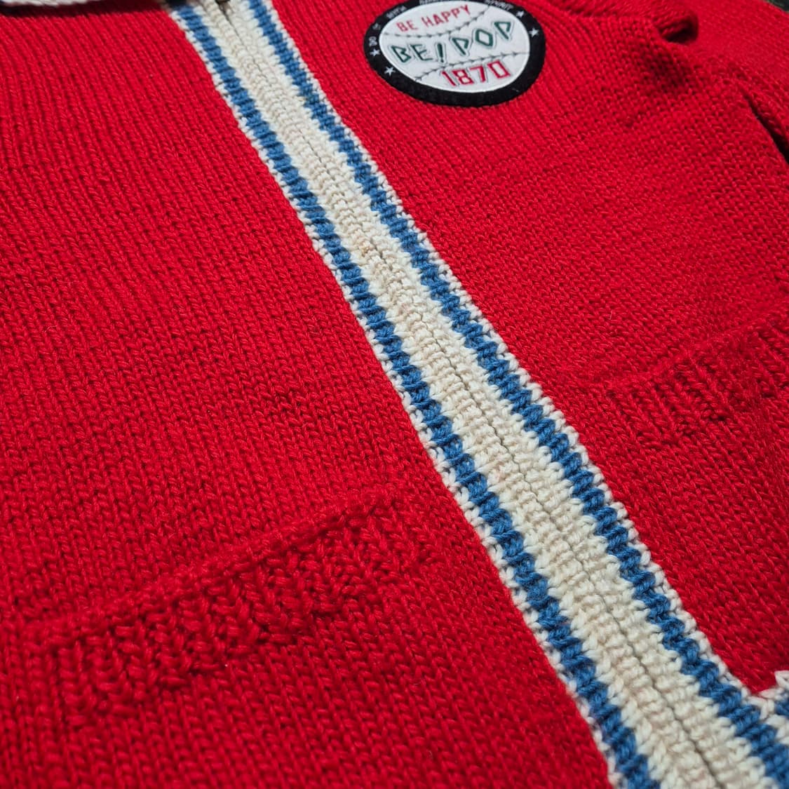 일본 BE POP 스키 패턴 니트 자켓 일본코위찬 성인L 상품이미지4