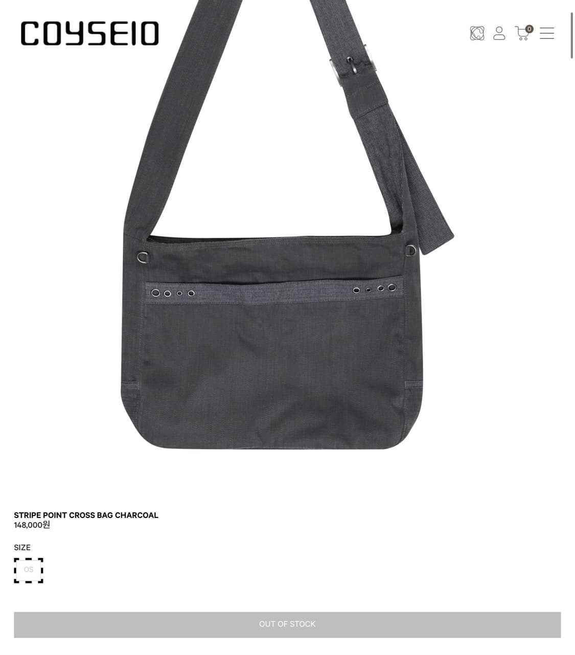 코이세이오 스트라이프 포인트 크로스백 STRIPE CROSS BAG 상품이미지1