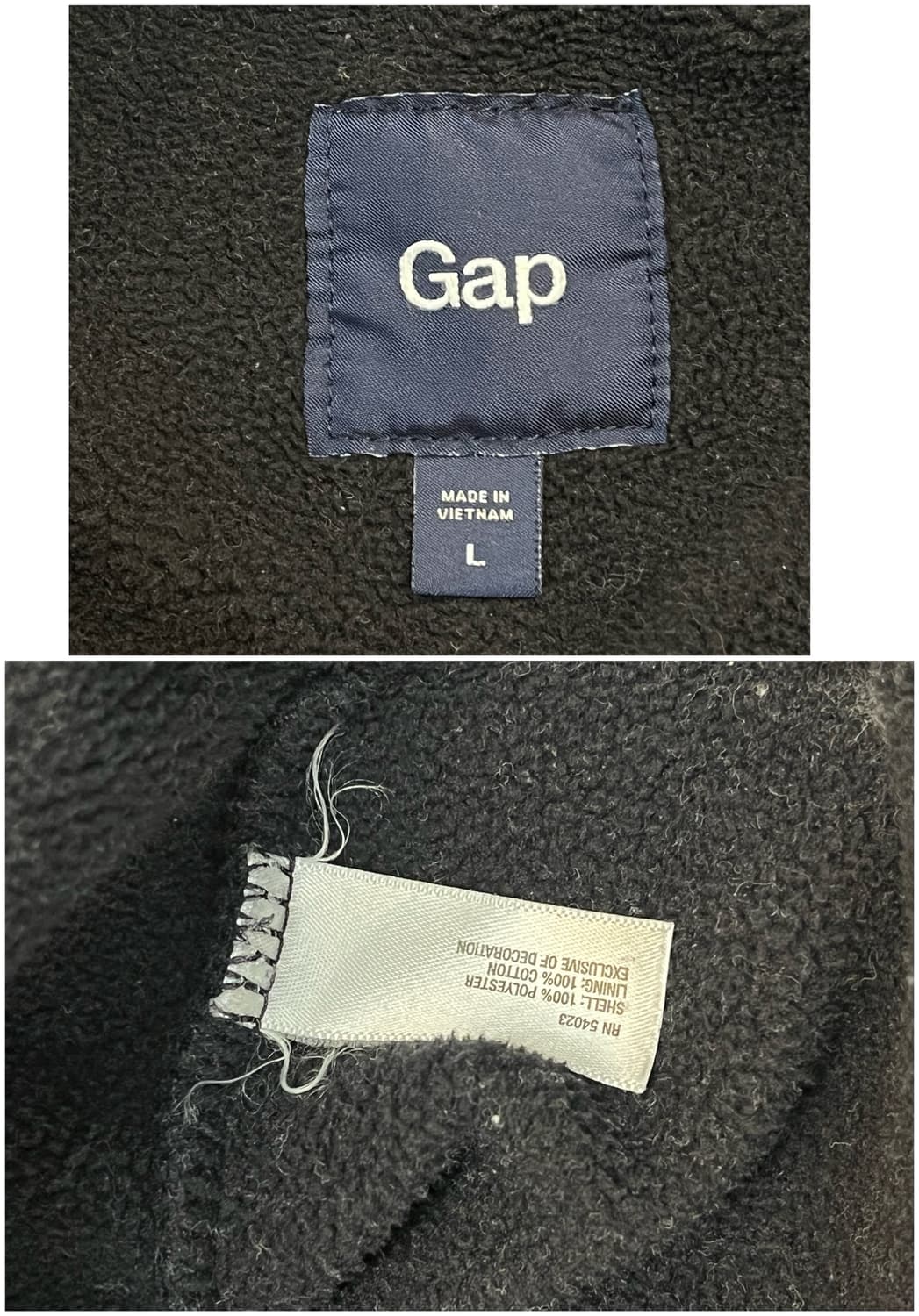 갭 플리스 후드티 블랙 L #csz2243 상품이미지4