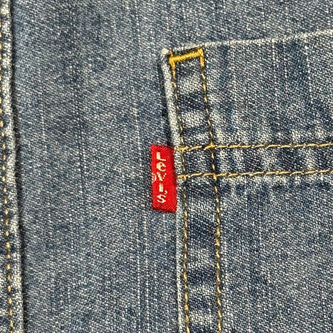 S) 리바이스 투포켓 워크 데님 셔츠 자켓 T버튼 타입 L61 상품이미지4