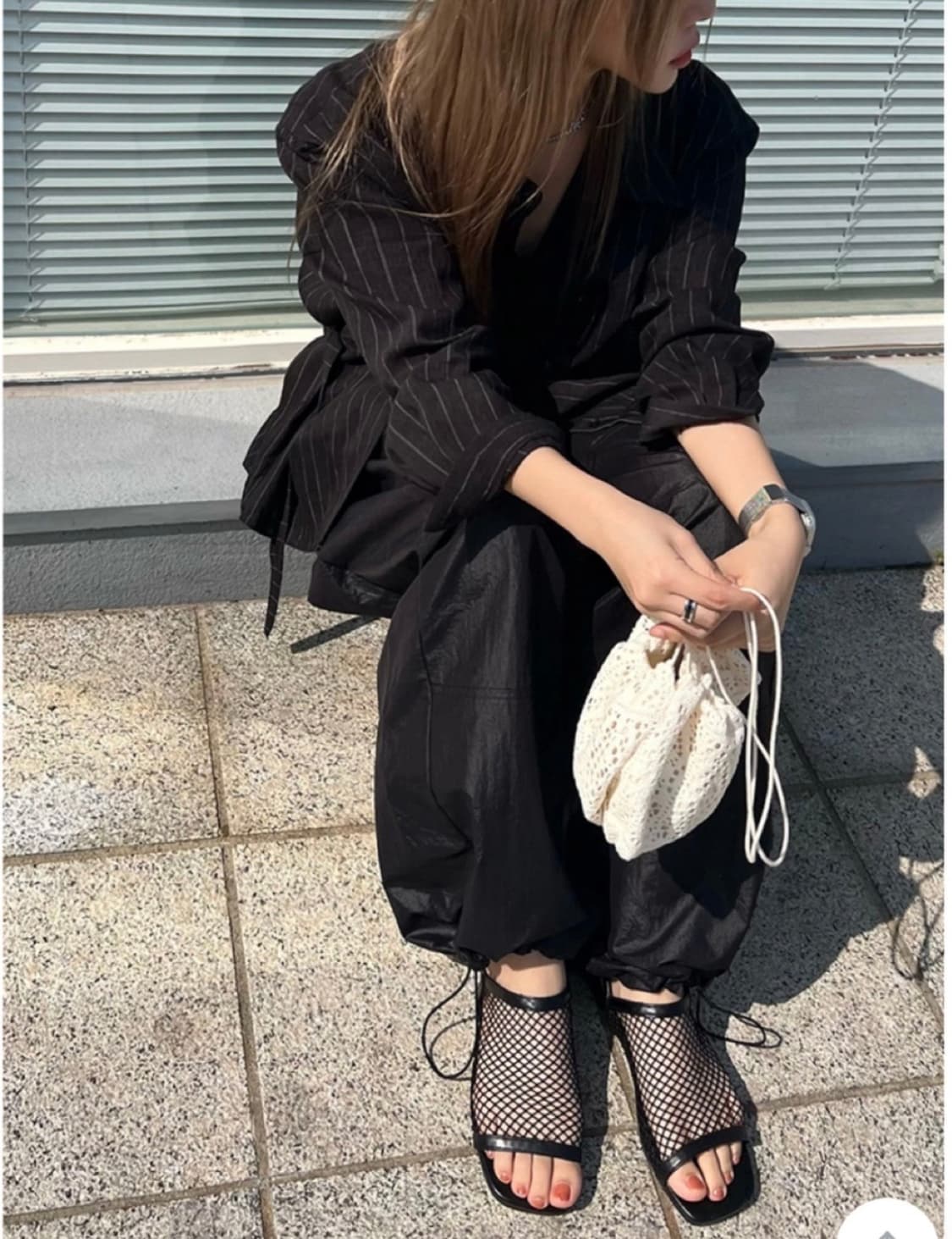 유연룸 비즈 코팅 나일론 파라슈트 팬츠 상품이미지4