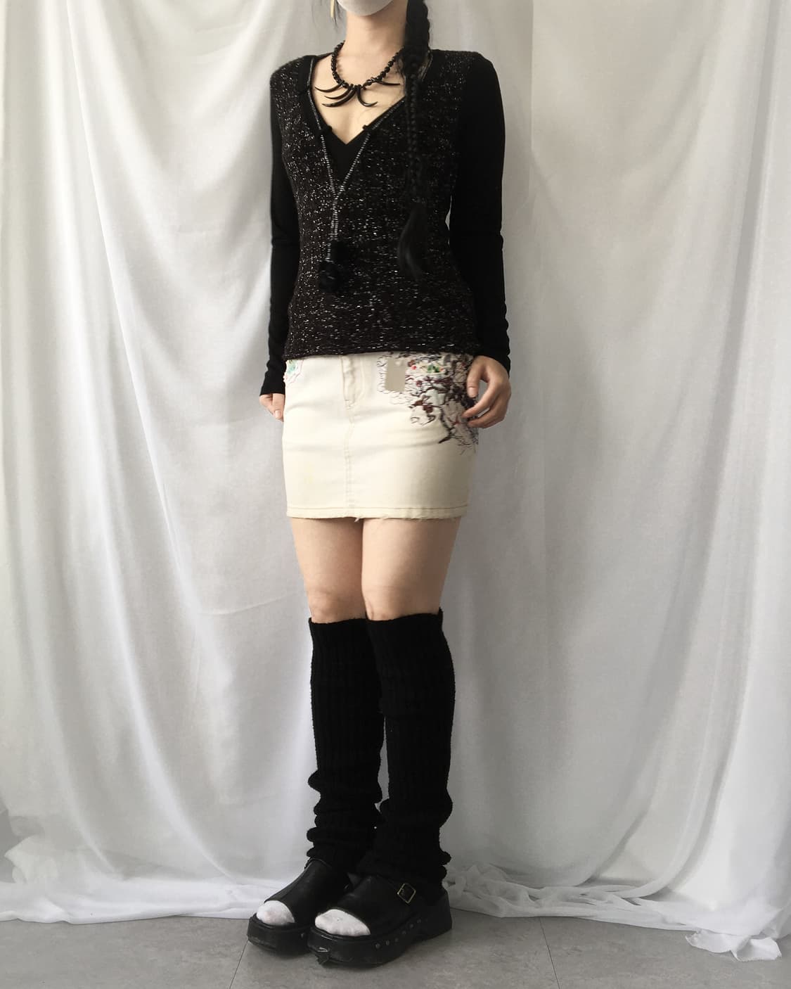 Pom pom glitter woolen knit 상품이미지5